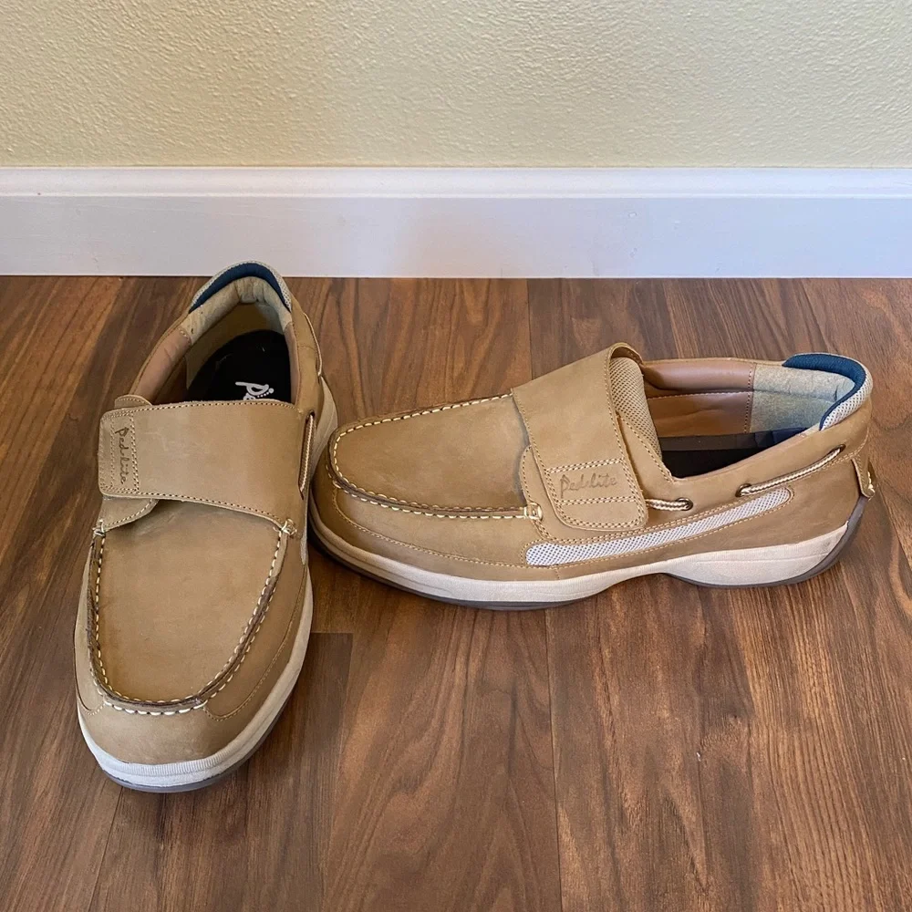 NWOT $188 Per-Lite Men’s Oliver Diabetic shoes with Velcro-tan (men’s size 12 W)